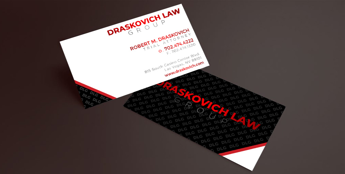 Draskovich law business card | Advertising services for lawyers