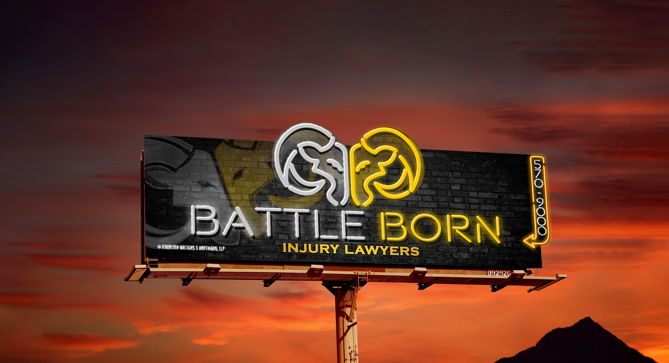 Outdoor ad for Battle Born Injury Lawyers | Las Vegas attorney marketing