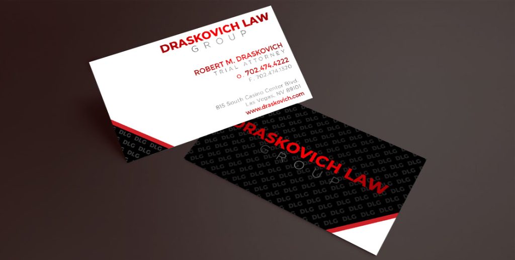 Draskovich law business card | Advertising services for lawyers